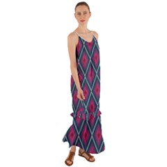 Purple Textile And Fabric Pattern Cami Maxi Ruffle Chiffon Dress