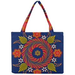 Hungarian Mandala Flower Mini Tote Bag by Pakrebo