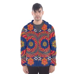 Hungarian Mandala Flower Men s Hooded Windbreaker by Pakrebo