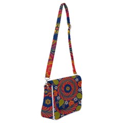 Hungarian Mandala Flower Shoulder Bag With Back Zipper