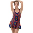 Hungarian Mandala Flower Ruffle Top Dress Swimsuit View1