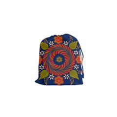 Hungarian Mandala Flower Drawstring Pouch (xs) by Pakrebo