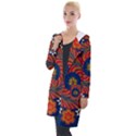 Hungarian Mandala Flower Hooded Pocket Cardigan View1