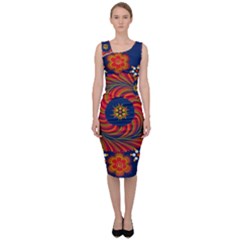 Hungarian Mandala Flower Sleeveless Pencil Dress by Pakrebo