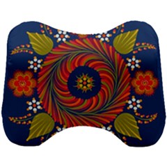 Hungarian Mandala Flower Head Support Cushion by Pakrebo