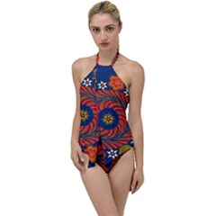 Hungarian Mandala Flower Go With The Flow One Piece Swimsuit by Pakrebo