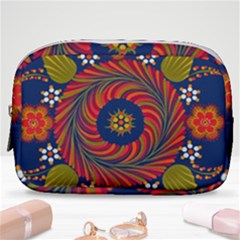 Hungarian Mandala Flower Make Up Pouch (small) by Pakrebo