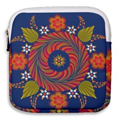 Hungarian Mandala Flower Mini Square Pouch by Pakrebo