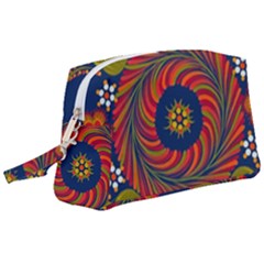 Hungarian Mandala Flower Wristlet Pouch Bag (large) by Pakrebo