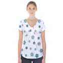 Floral Pattern Seamless Endless Short Sleeve Front Detail Top View1