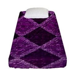 Purple Pattern Fitted Sheet (single Size) by Pakrebo