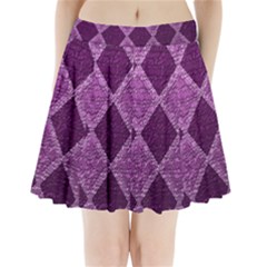 Purple Pattern Pleated Mini Skirt by Pakrebo