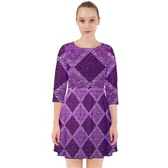 Purple Pattern Smock Dress