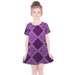 Purple Pattern Kids  Simple Cotton Dress by Pakrebo