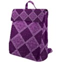 Purple Pattern Flap Top Backpack View1