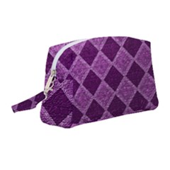 Purple Pattern Wristlet Pouch Bag (medium)