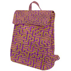 Gold Purple Abstract Background Flap Top Backpack