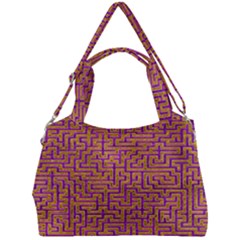 Gold Purple Abstract Background Double Compartment Shoulder Bag by Pakrebo