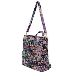 Graffiti Wall Background Crossbody Backpack by Pakrebo