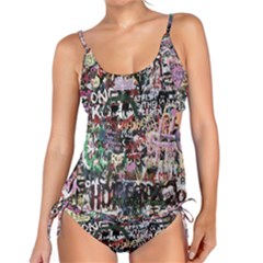 Graffiti Wall Background Tankini Set by Pakrebo