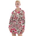 Floral Ethnic Pattern Women s Long Sleeve Casual Dress View1