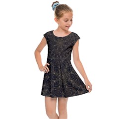 Floral Flowers Flourish Decorative Kids  Cap Sleeve Dress by Pakrebo