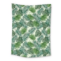 Leaves Tropical Wallpaper Foliage Medium Tapestry by Pakrebo