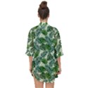 Leaves Tropical Wallpaper Foliage Open Front Chiffon Kimono View2