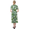 Leaves Tropical Wallpaper Foliage Keyhole Neckline Chiffon Dress View2