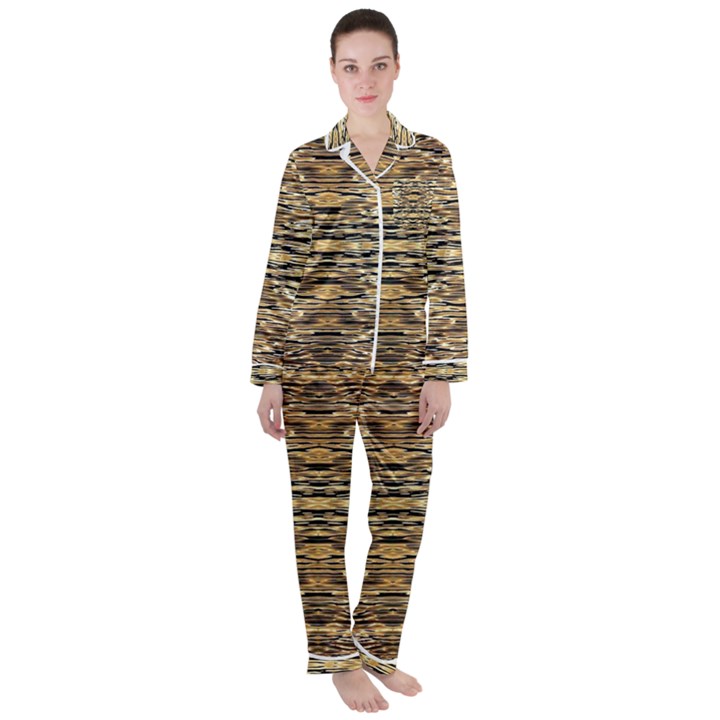 ML-C-4-9 Satin Long Sleeve Pyjamas Set