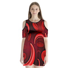 Cells All Over  Shoulder Cutout Velvet One Piece by shawnstestimony