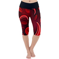 Cells All Over  Lightweight Velour Cropped Yoga Leggings by shawnstestimony