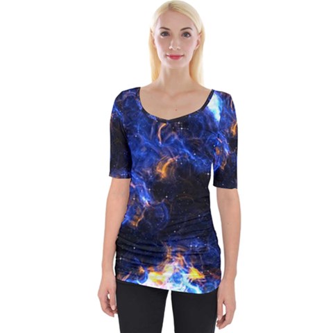 Universe Exploded Wide Neckline Tee by WensdaiAmbrose