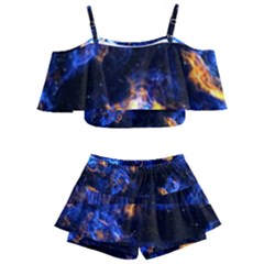 Universe Exploded Kids  Off Shoulder Skirt Bikini by WensdaiAmbrose