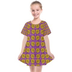 Roses Loves  Peace And Calm Freedom In Happiness Kids  Smock Dress by pepitasart