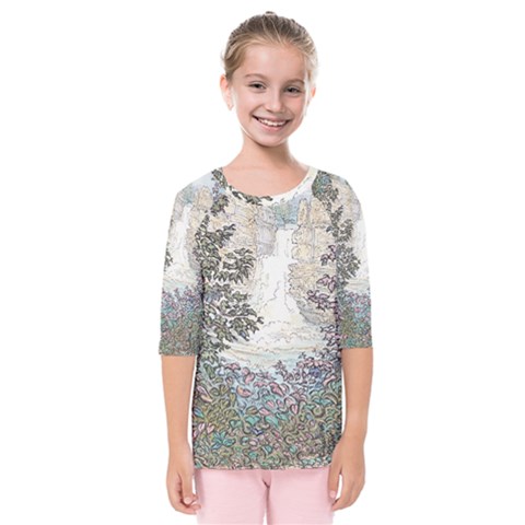 Natura Eternal - By Larenard Studios Kids  Quarter Sleeve Raglan Tee by LaRenard