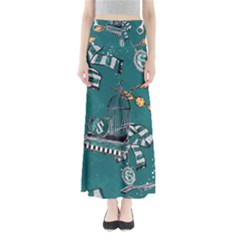 Slytherin Pattern Full Length Maxi Skirt by Sobalvarro