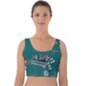 Slytherin Pattern Velvet Crop Top View1