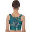 Slytherin Pattern Velvet Crop Top View2