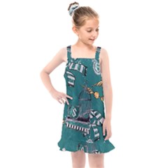 Slytherin Pattern Kids  Overall Dress by Sobalvarro