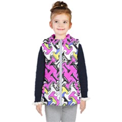 Justanotherabstractday Kids  Hooded Puffer Vest by designsbyamerianna