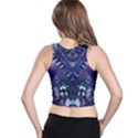 Blue Fractal Lace Tie Dye Racer Back Crop Top View2