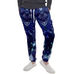 Blue Fractal Lace Tie Dye Men s Jogger Sweatpants