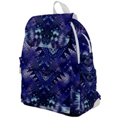 Blue Fractal Lace Tie Dye Top Flap Backpack by KirstenStar