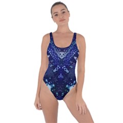 Blue Fractal Lace Tie Dye Bring Sexy Back Swimsuit by KirstenStar