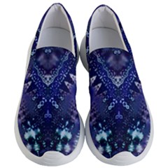 Blue Fractal Lace Tie Dye Women s Lightweight Slip Ons by KirstenStar