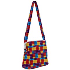 Lego Background Game Zipper Messenger Bag by Mariart