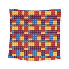 Lego Background Game Square Tapestry (small) by Mariart