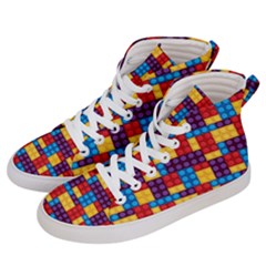 Lego Background Game Men s Hi-top Skate Sneakers by Mariart