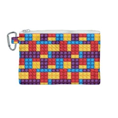 Lego Background Game Canvas Cosmetic Bag (medium)